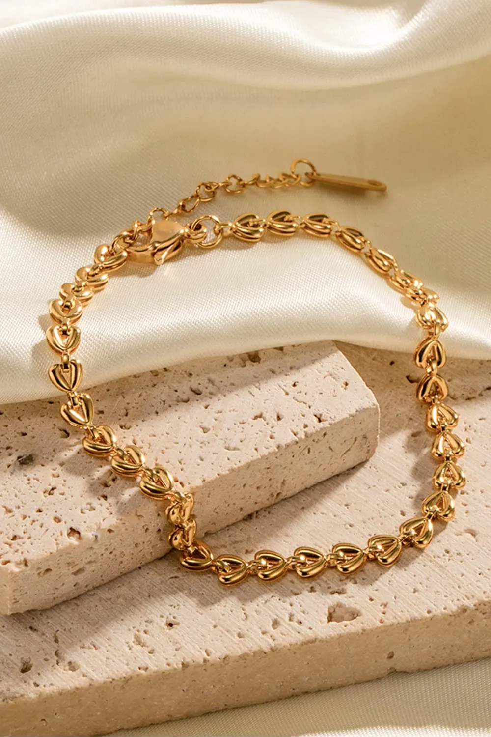 Heart Chain Lobster Clasp Bracelet, image 6