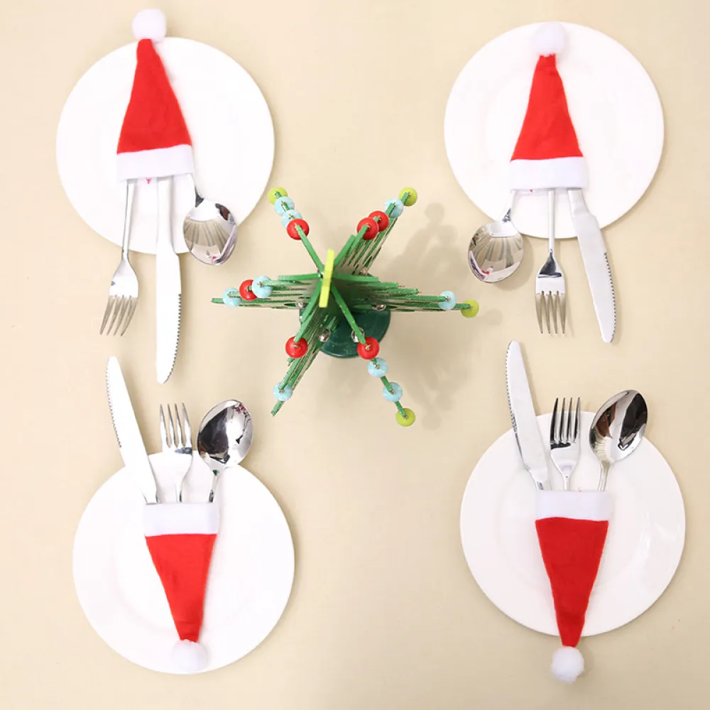 20-Piece Christmas Hat Cutlery Holders, image 2