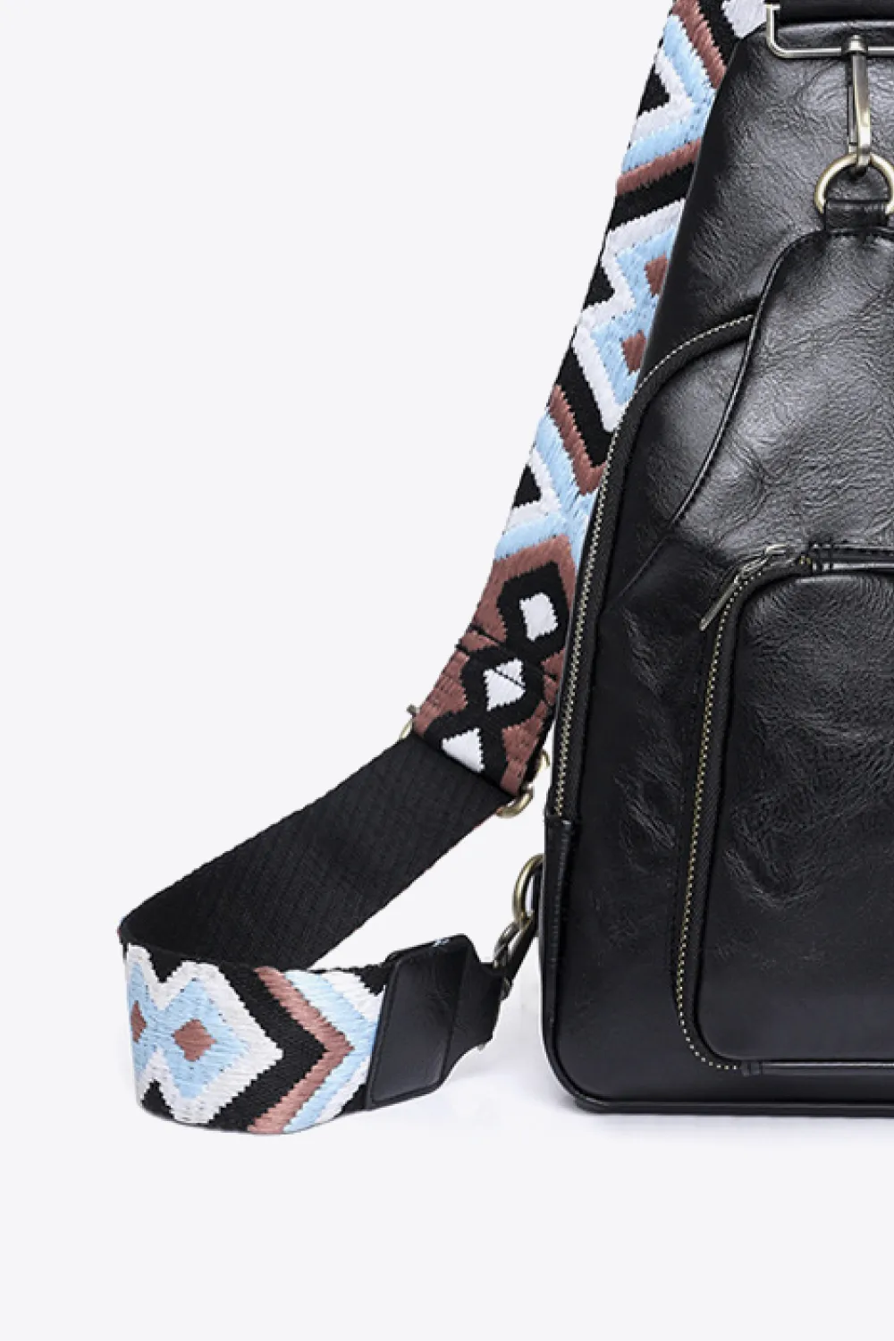 Take A Trip PU Leather Sling Bag, image 23