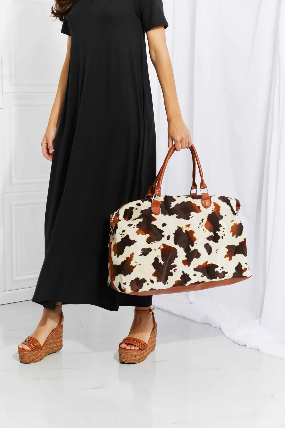 Animal Print Plush Weekender Bag, image 12