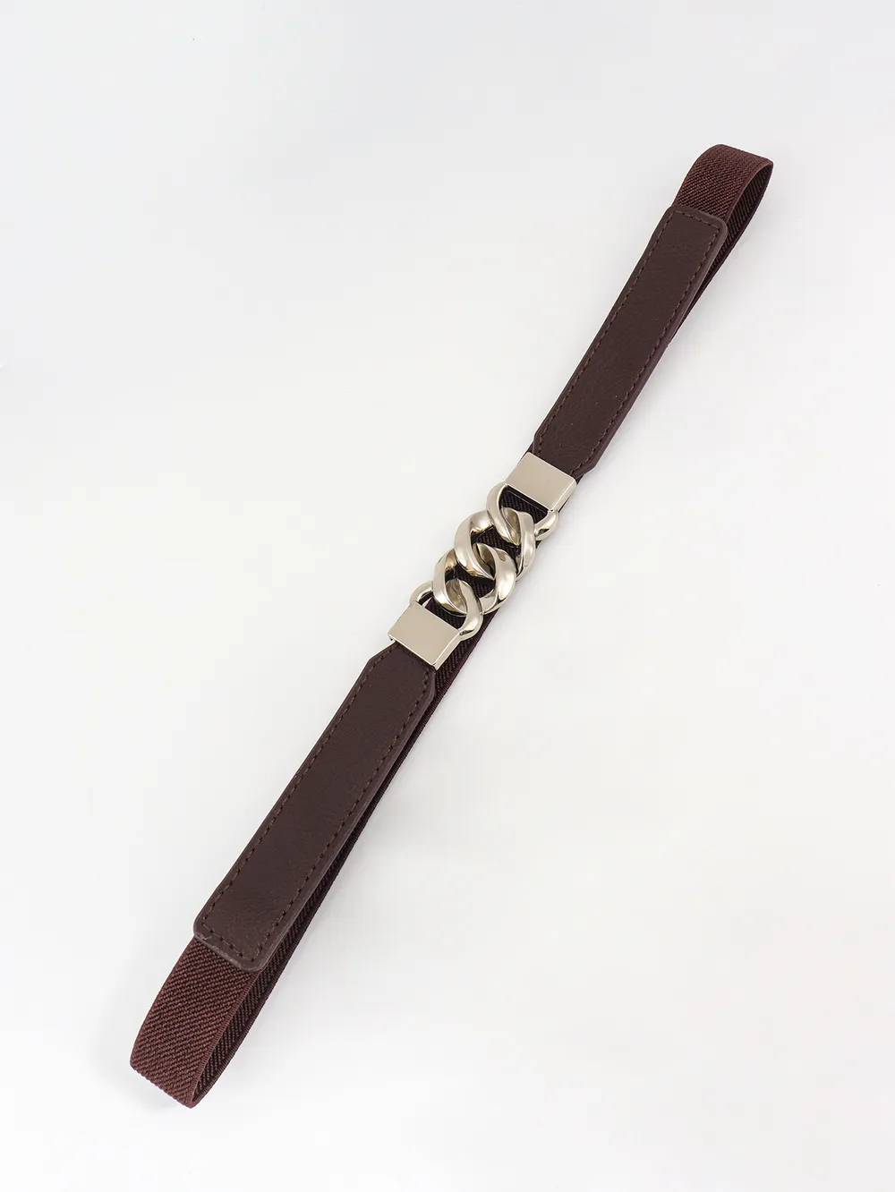 Zinc Alloy Buckle Elastic PU Belt, image 19