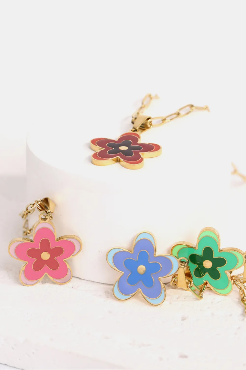 Flower Pendant Stainless Steel Necklace, image 22