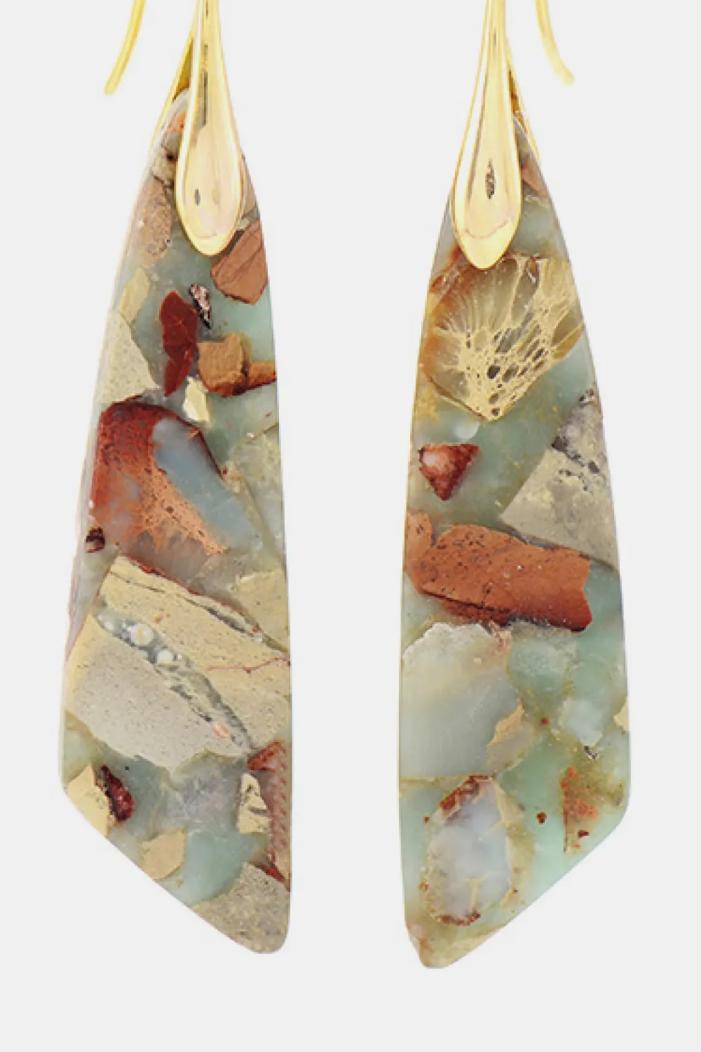 Handmade Natural Stone Dangle Earrings, image 2