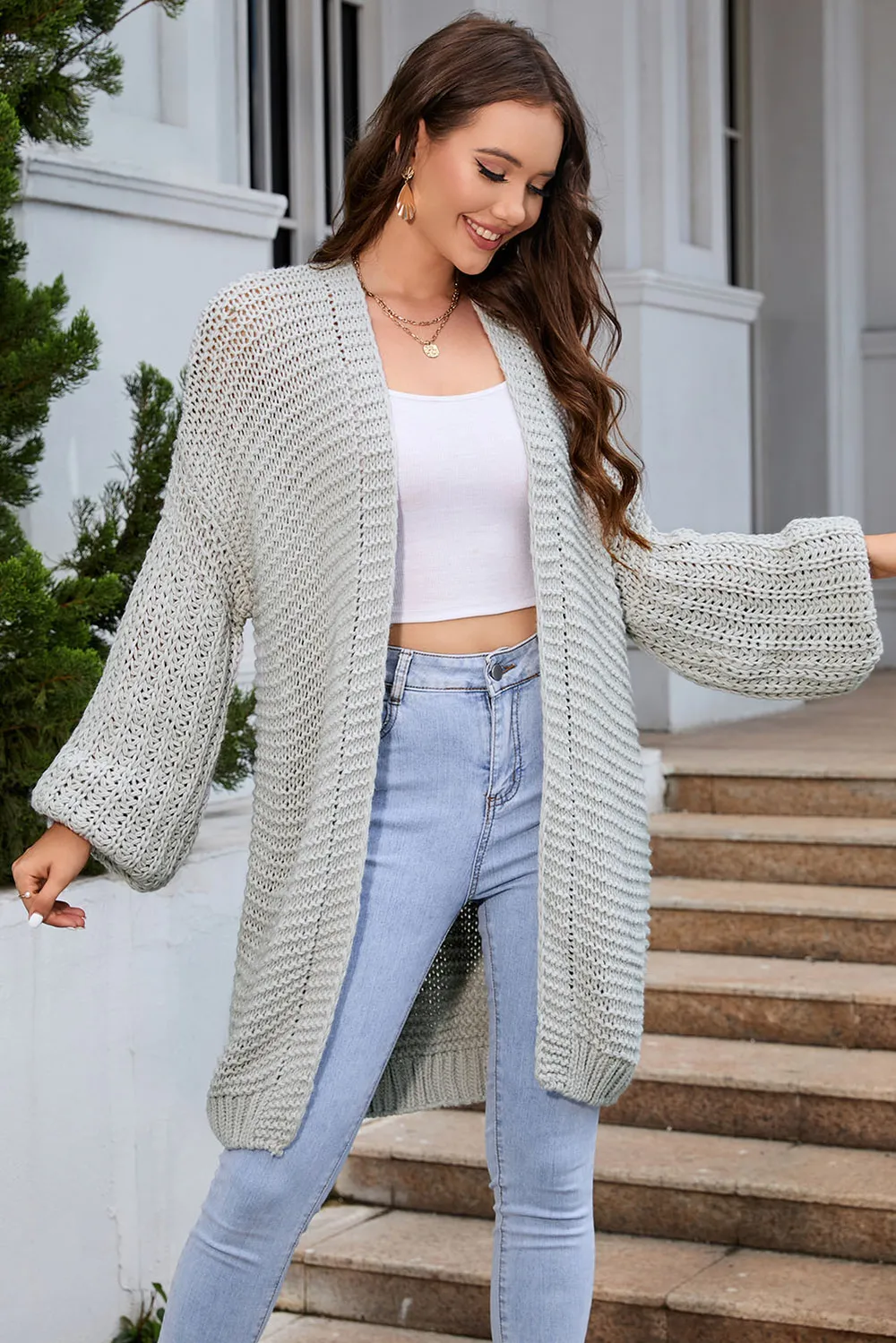 Open Front Longline Cardigan, image 7