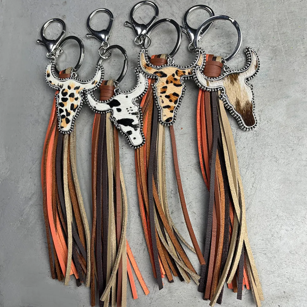 Bull Shape Fringe Key Chain, image 2