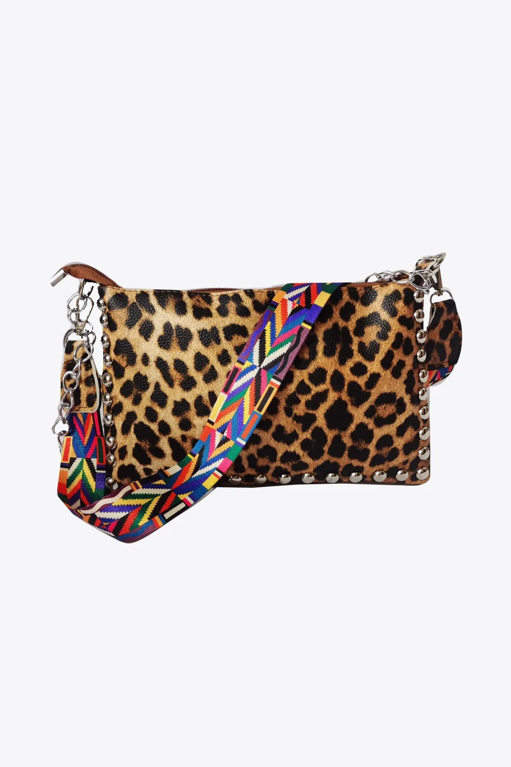 PU Leather Studded Shoulder Bag, image 4