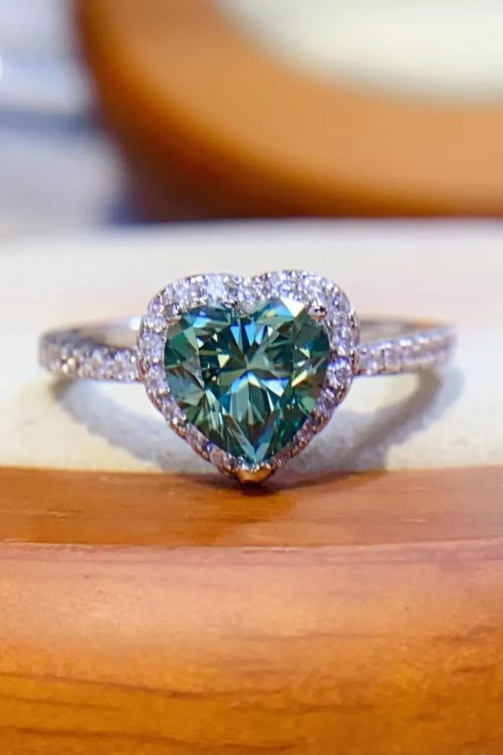 1-Carat Moissanite Heart Ring, image 2