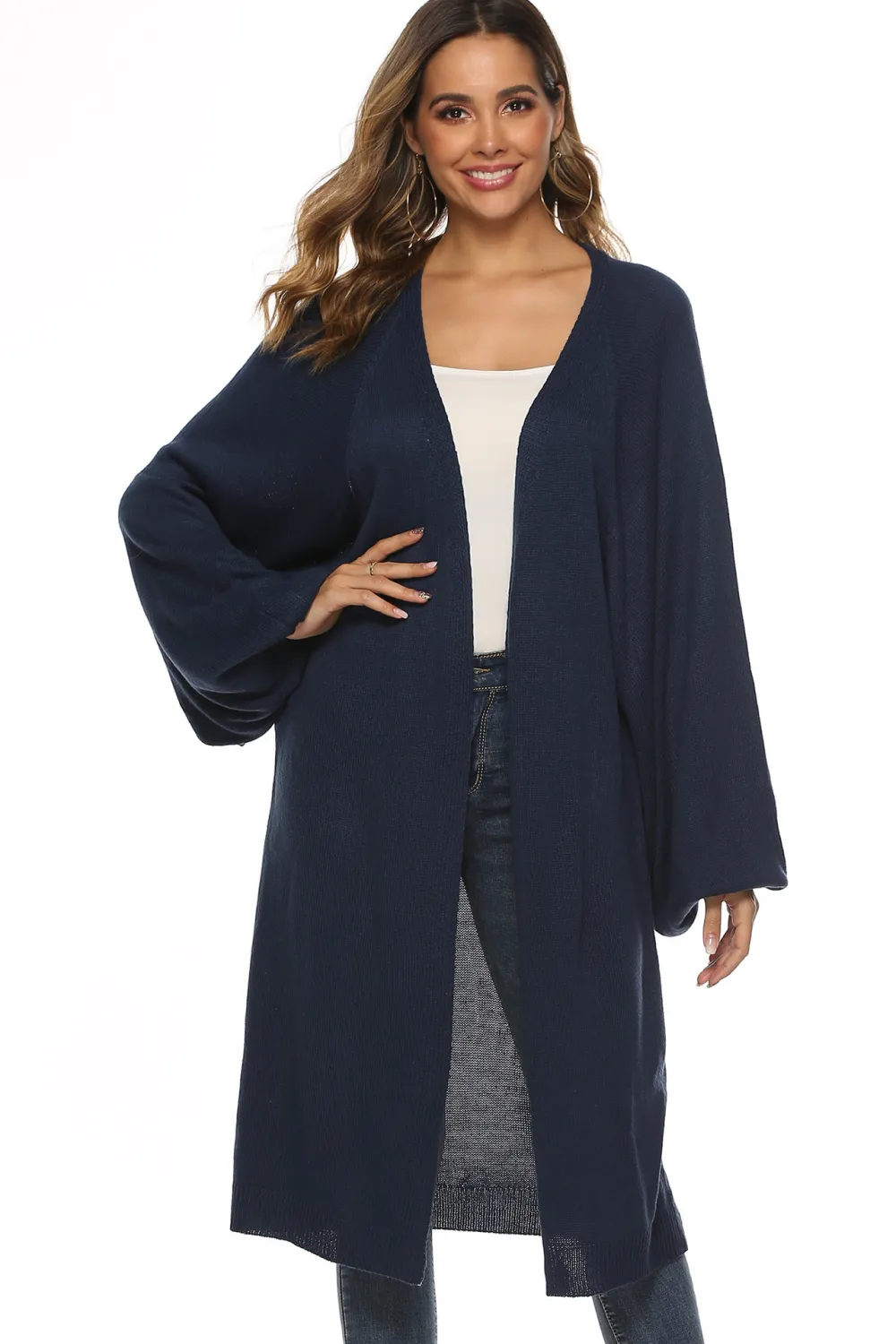 Long Sleeve Open Front Cardigan, image 3