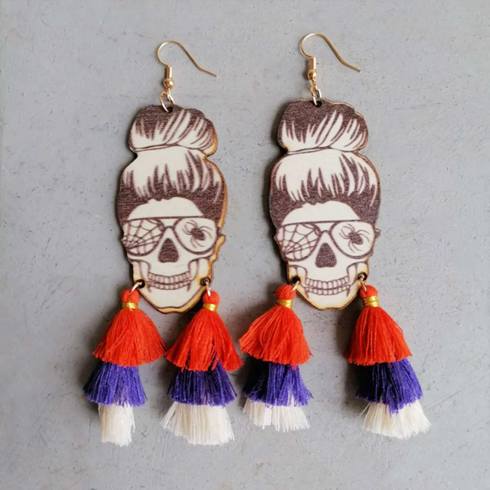 Spider Grandma Tassel Detail Dangle Earrings, image 2