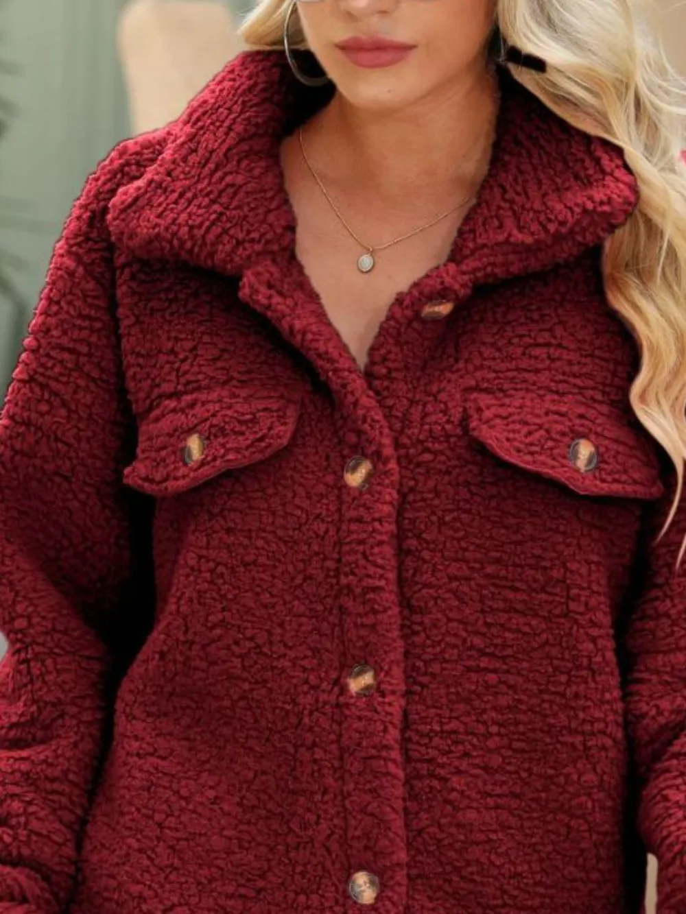 Button Down Collared Coat, image 7