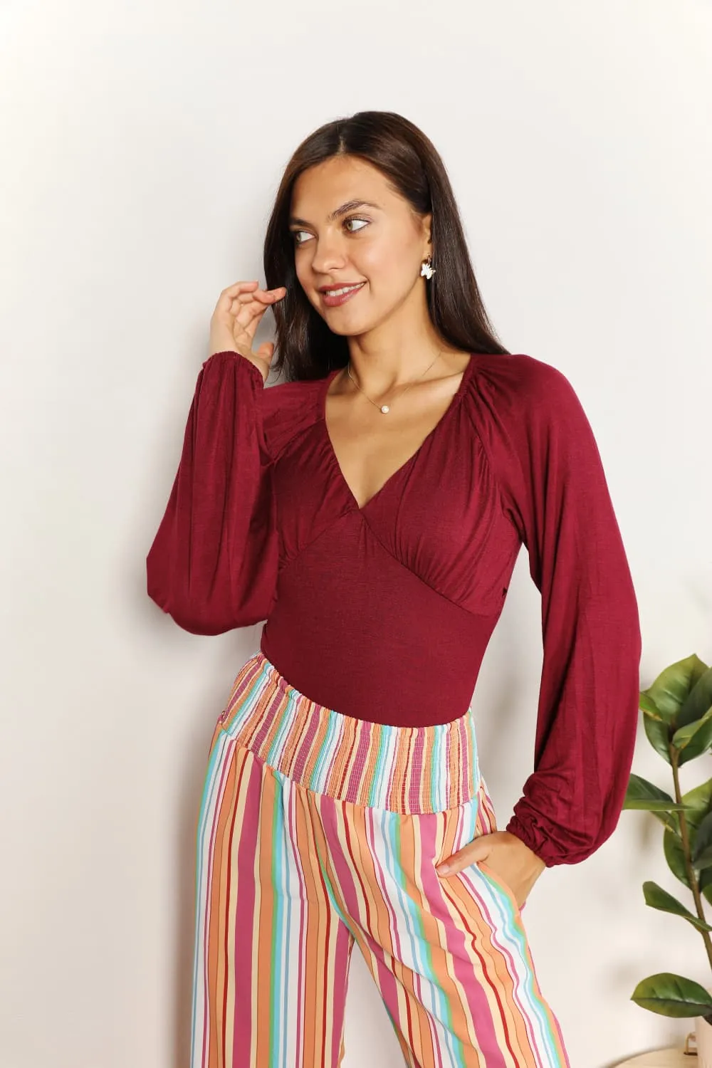Full Size V-Neck Bodysuit, image 8