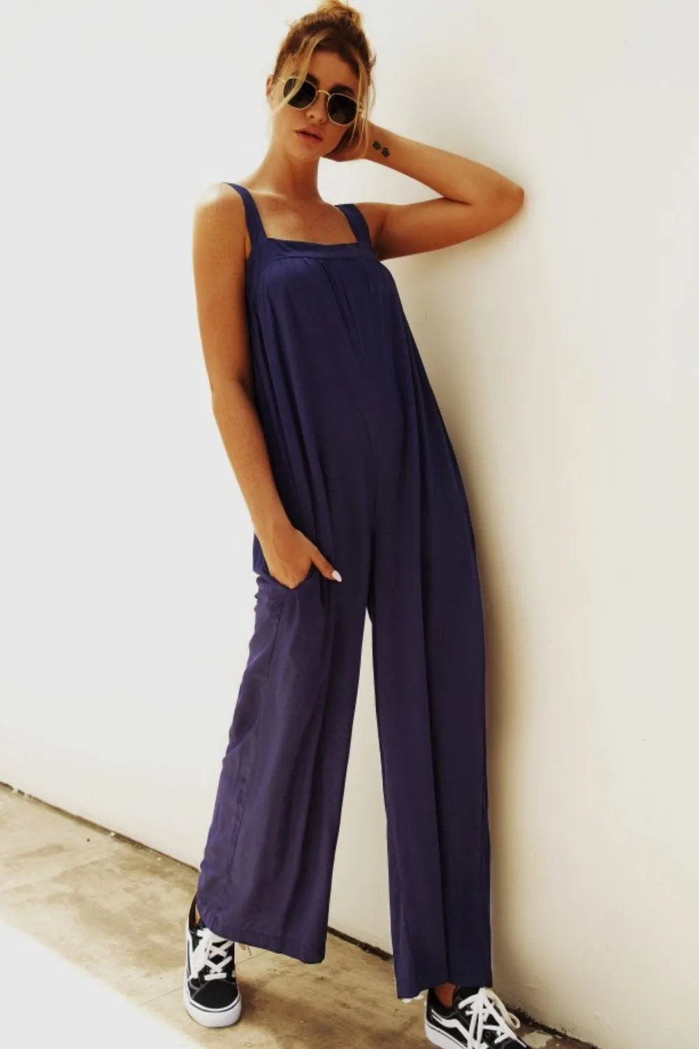 Wide Strap Wide Leg Jumpsuit, image 2