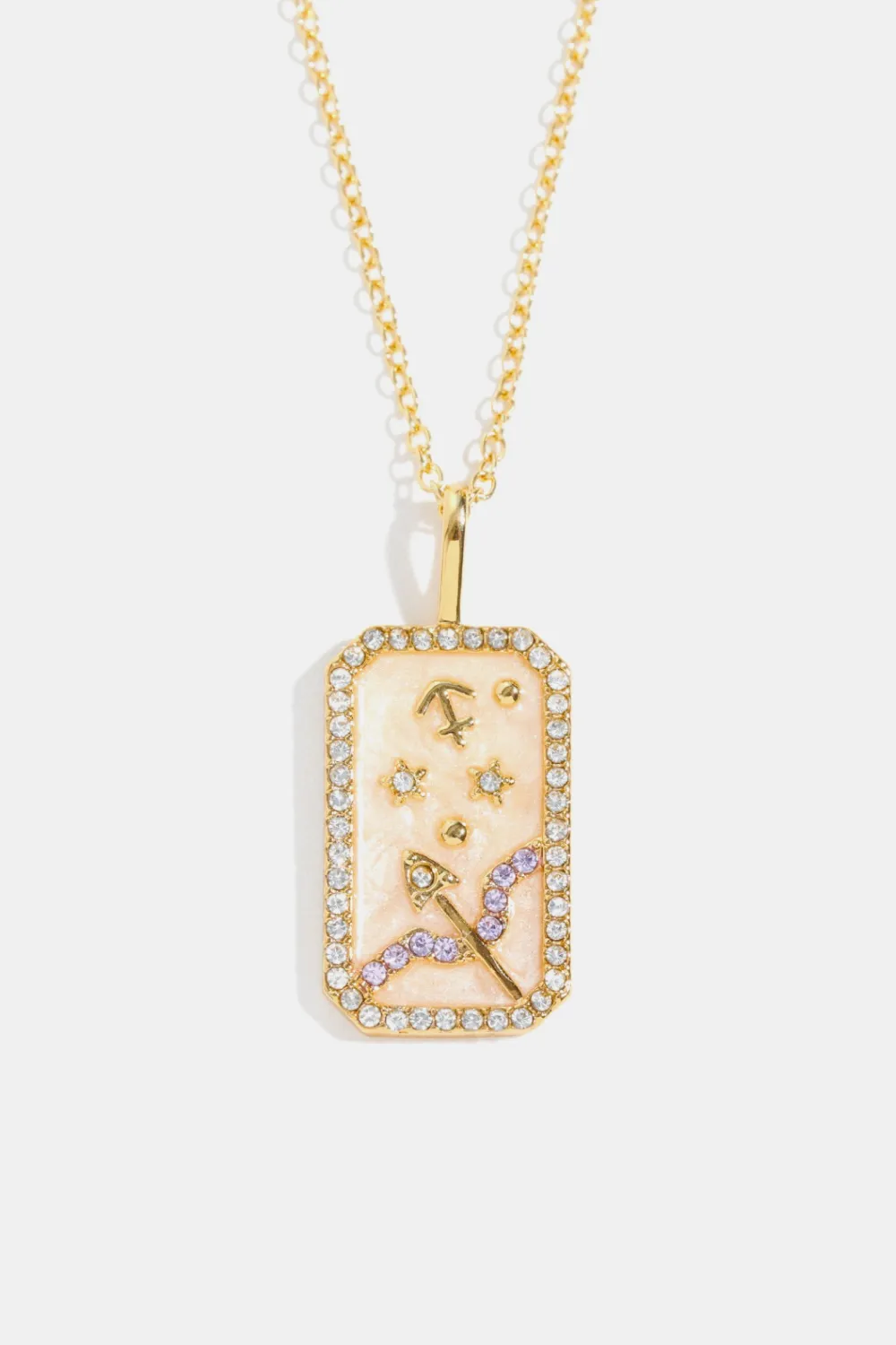 Rhinestone Constellation Pendant Copper Necklace, image 26