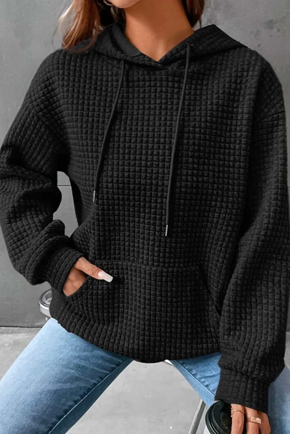 Dropped Shoulder Pocketed Hoodie, image 11