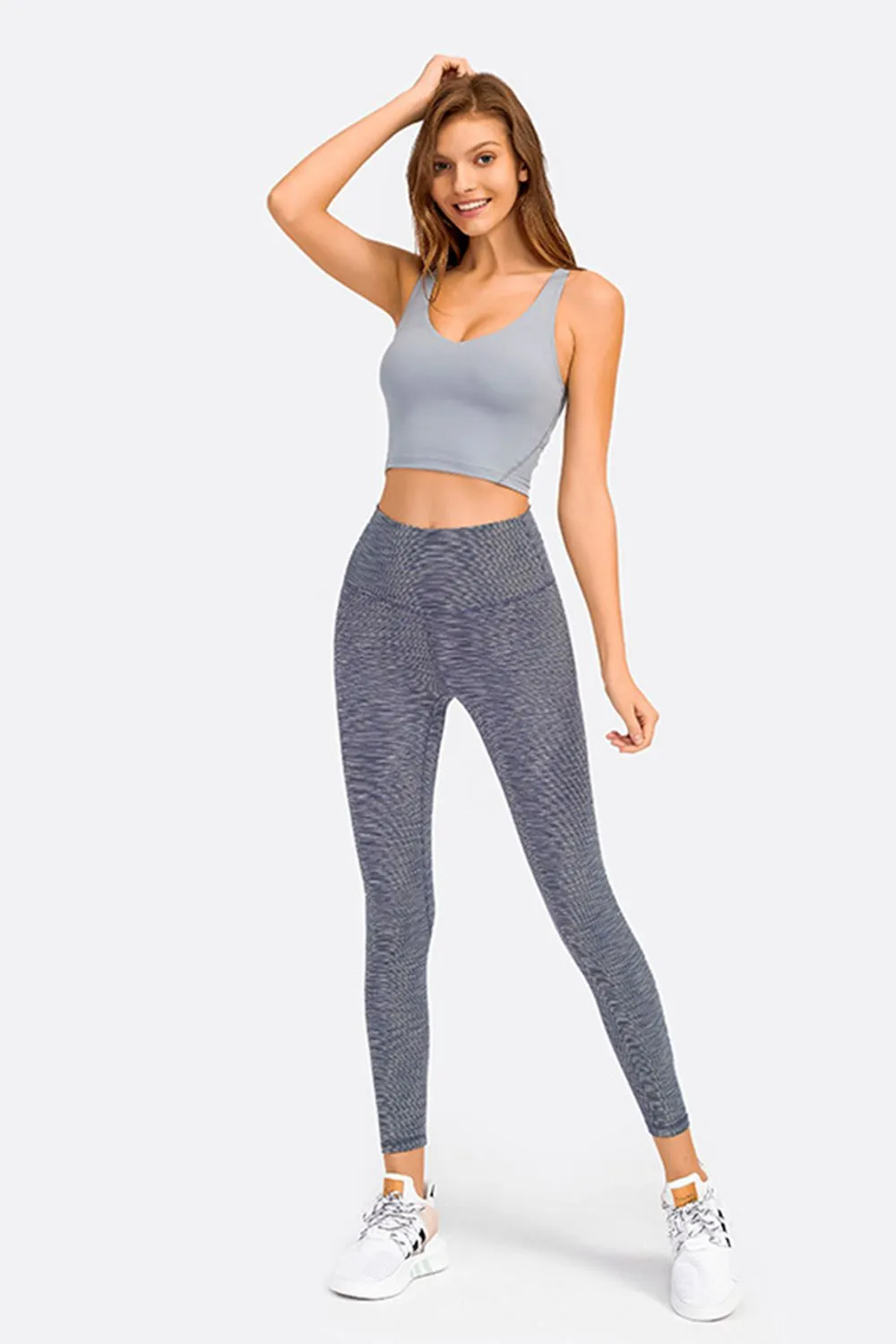 Deep V-Neck Crop Sports Bra, image 9