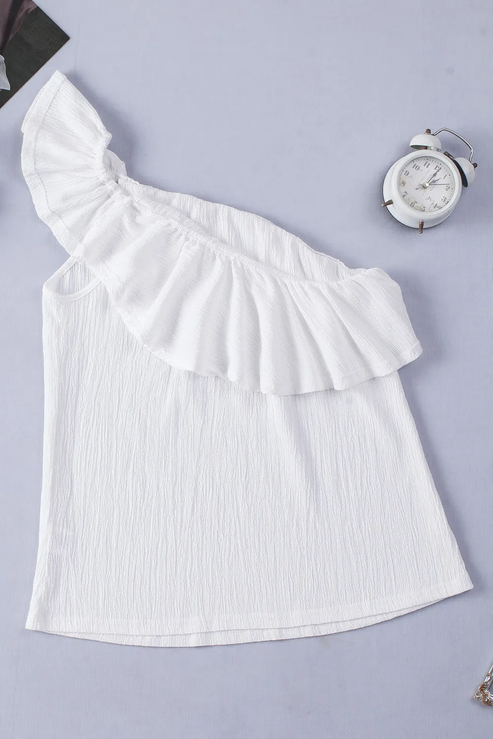 Ruffled One-Shoulder Tank, image 4
