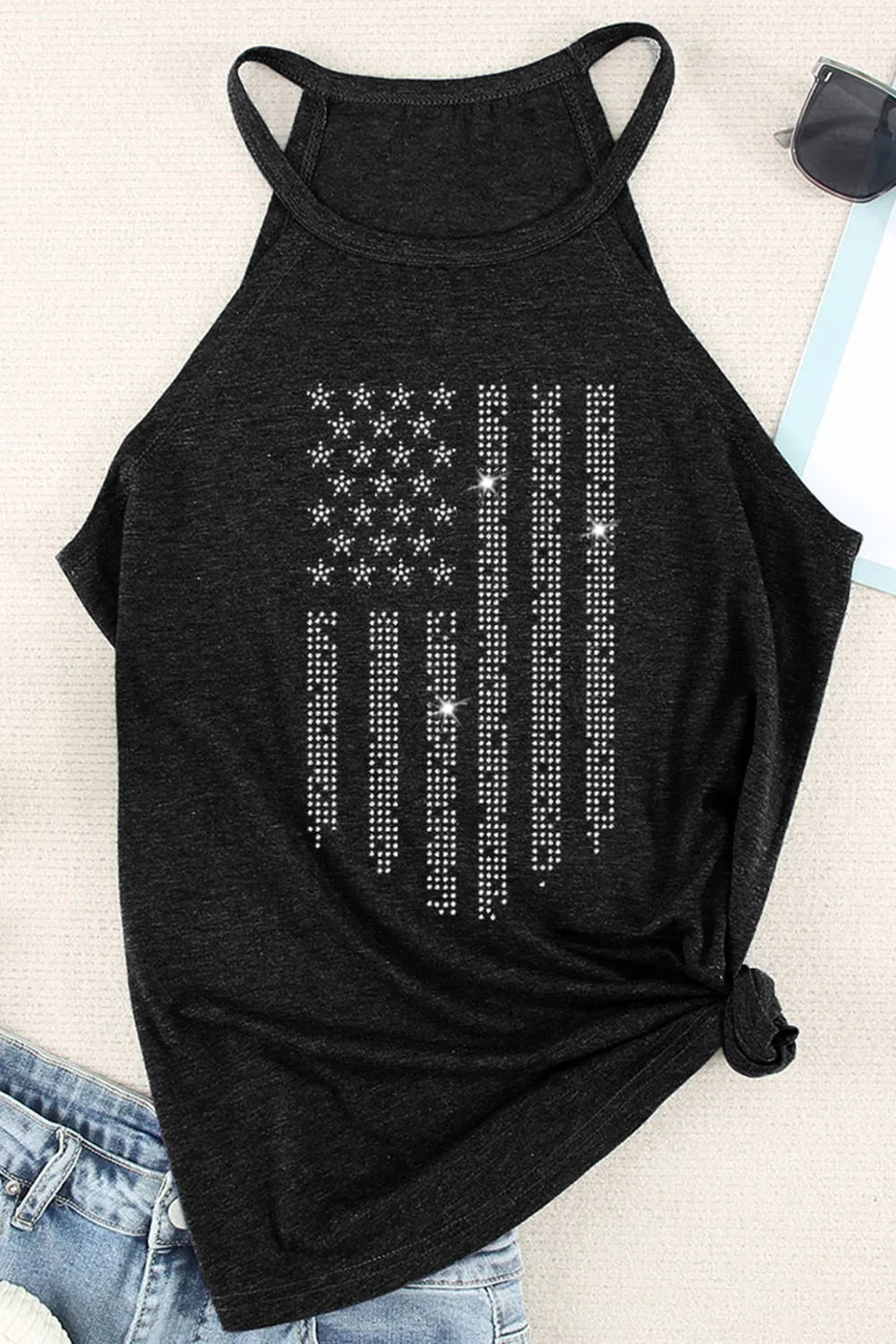 Graphic Grecian Neck Tank, image 2