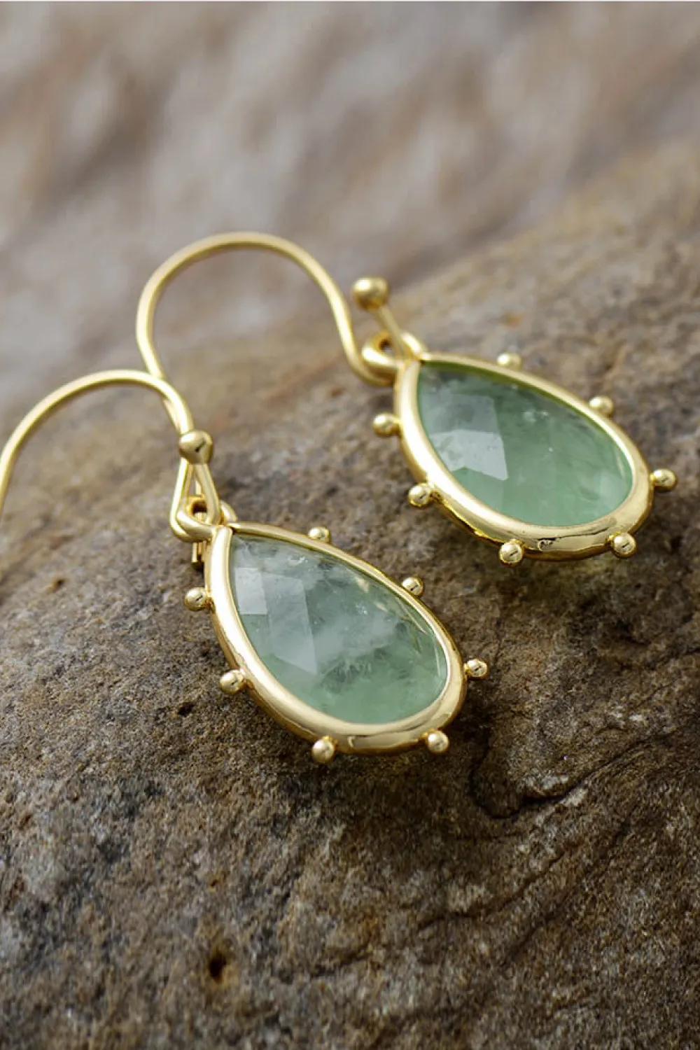 Natural Stone Teardrop Earrings, image 6