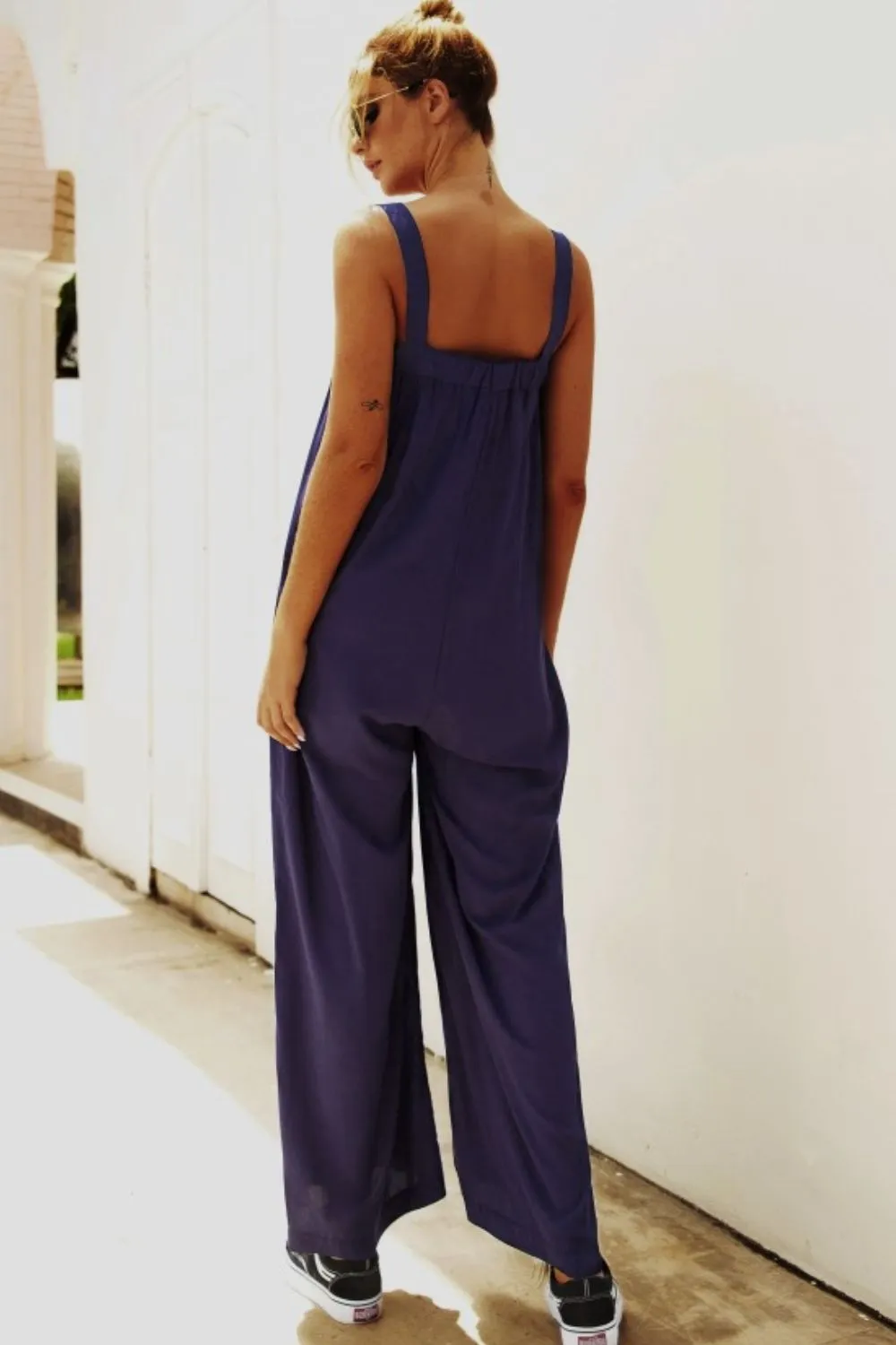 Wide Strap Wide Leg Jumpsuit, image 3