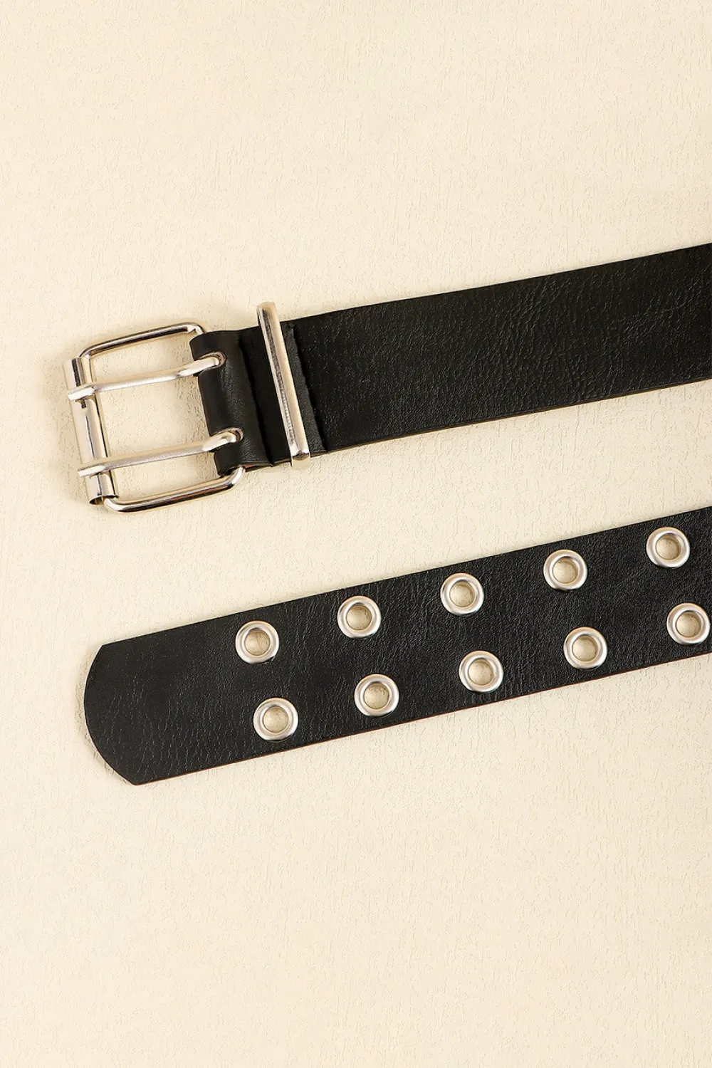 PU Leather Two Row Eyelet Belt, image 5