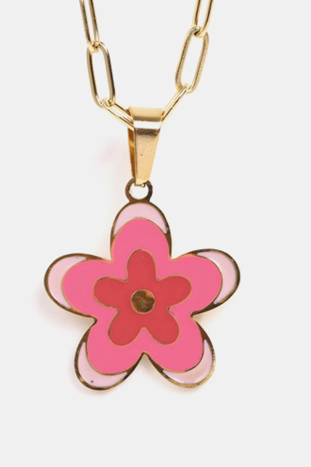 Flower Pendant Stainless Steel Necklace, image 11