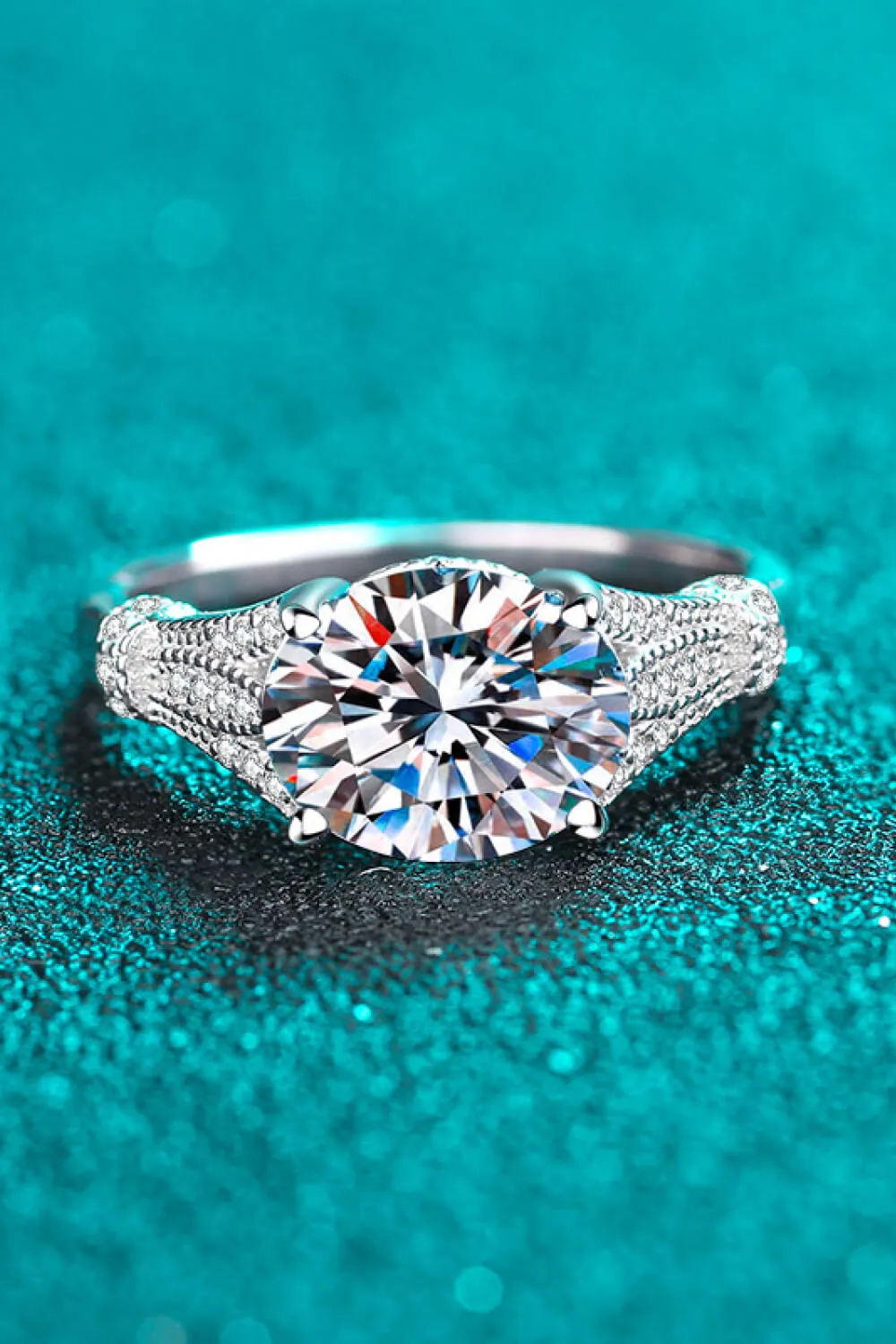 Unpredictable Day 3 Carat Moissanite Ring, image 3