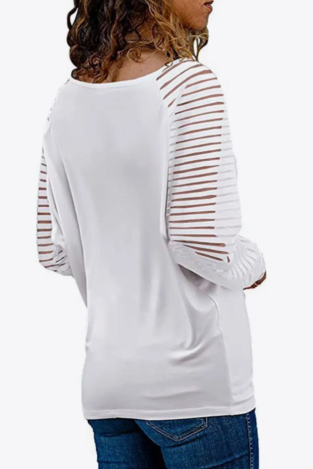 V-Neck Long Raglan Sleeve Top, image 5