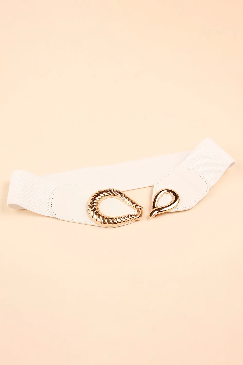 Ribbed Alloy Buckle Elastic Belt, image 9