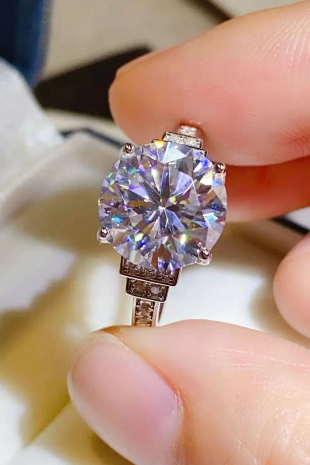 5 Carat Moissanite 925 Sterling Silver Ring, image 7