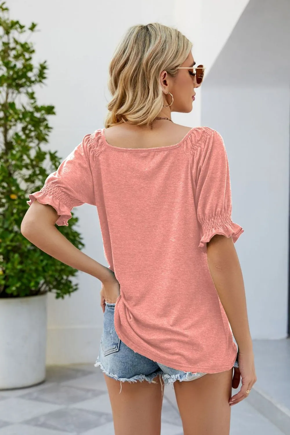 Short Flounce Sleeve Top, image 6