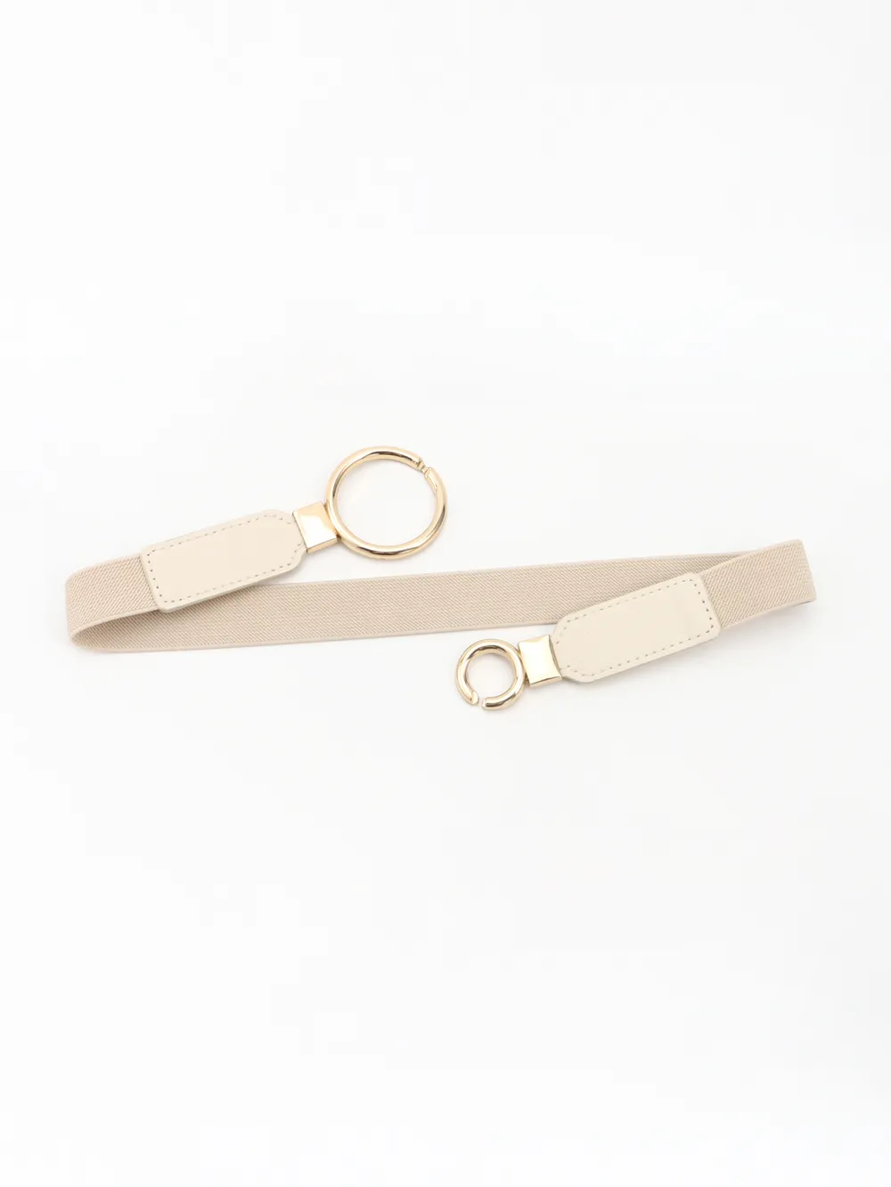 Double Ring Buckle Elastic PU Belt, image 21