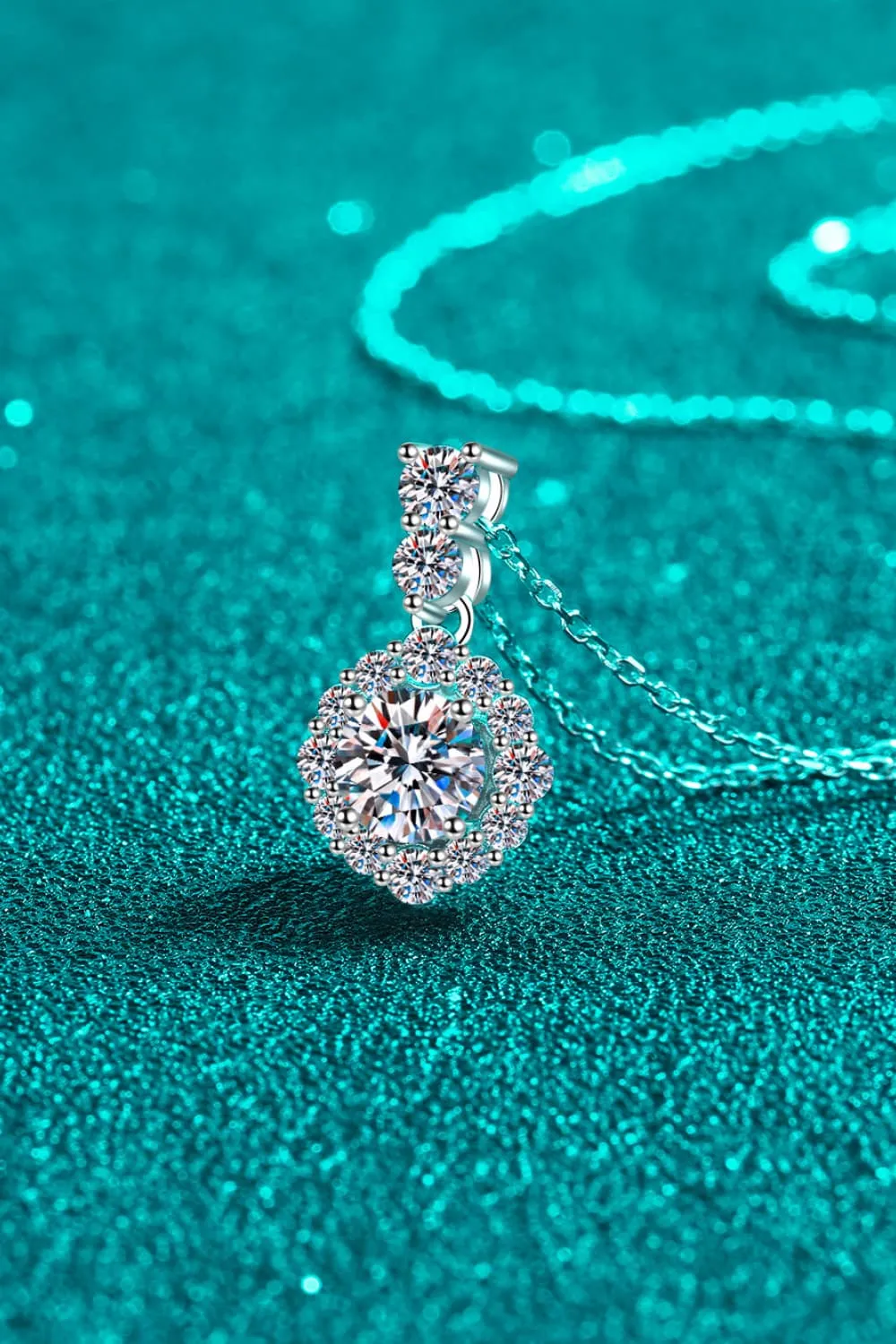 1 Carat Moissanite 925 Sterling Silver Necklace, image 2