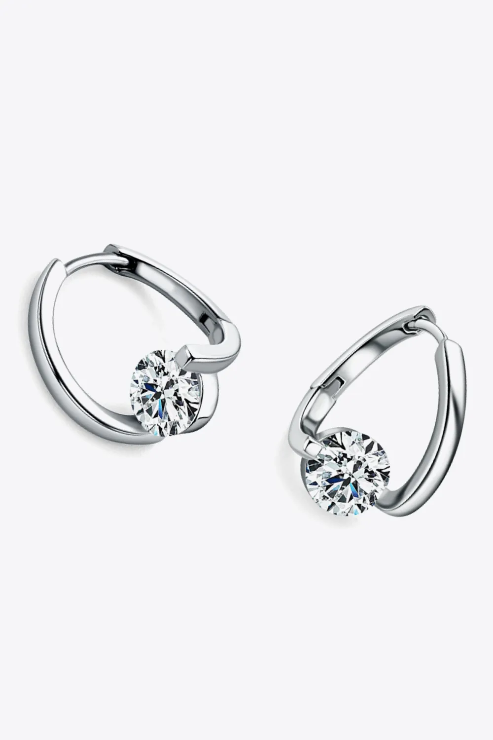 2 Carat Moissanite 925 Sterling Silver Heart Earrings, image 3