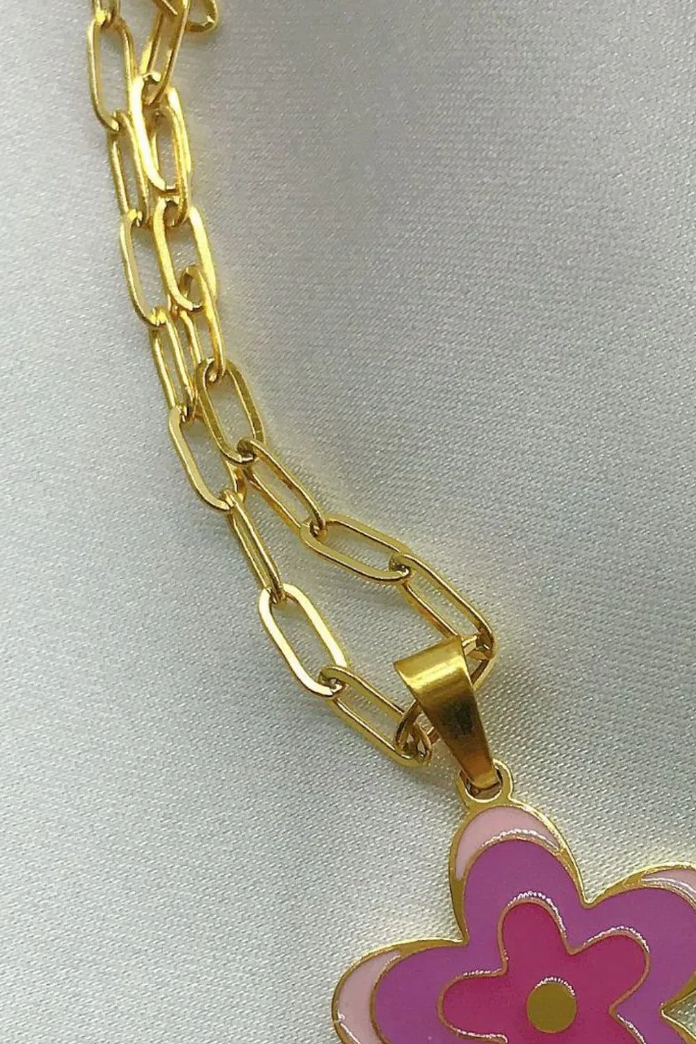 Flower Pendant Stainless Steel Necklace, image 17