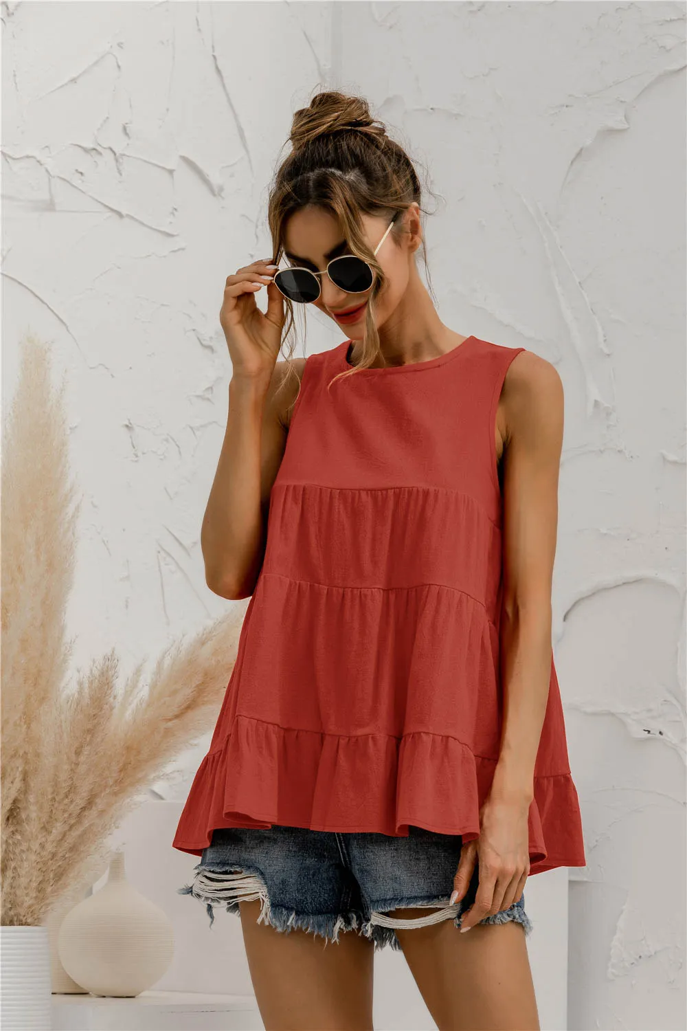 Round Neck Tiered Tank, image 5
