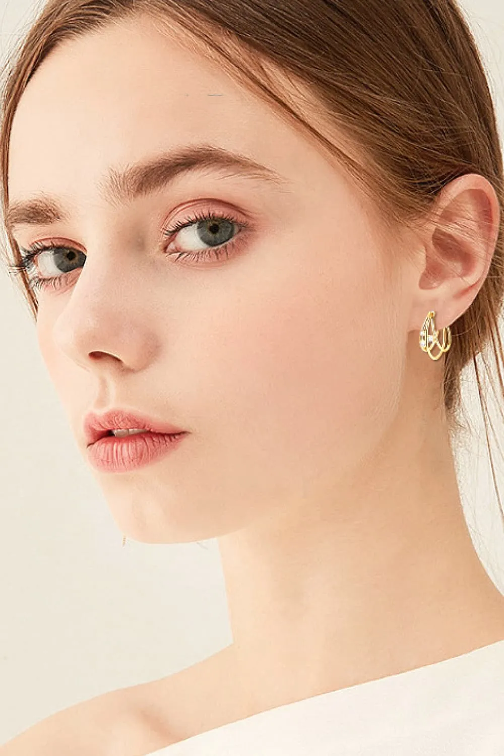 Moissanite 925 Sterling Silver Layered Earrings, image 5