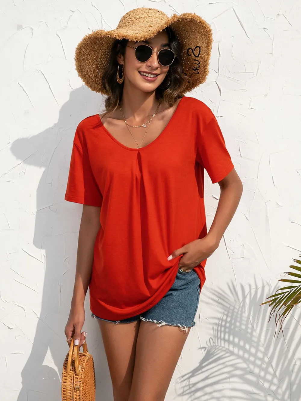 Lace Trim Short Sleeve Top, image 3