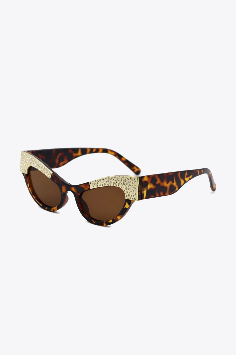 UV400 Rhinestone Trim Cat-Eye Sunglasses, image 6