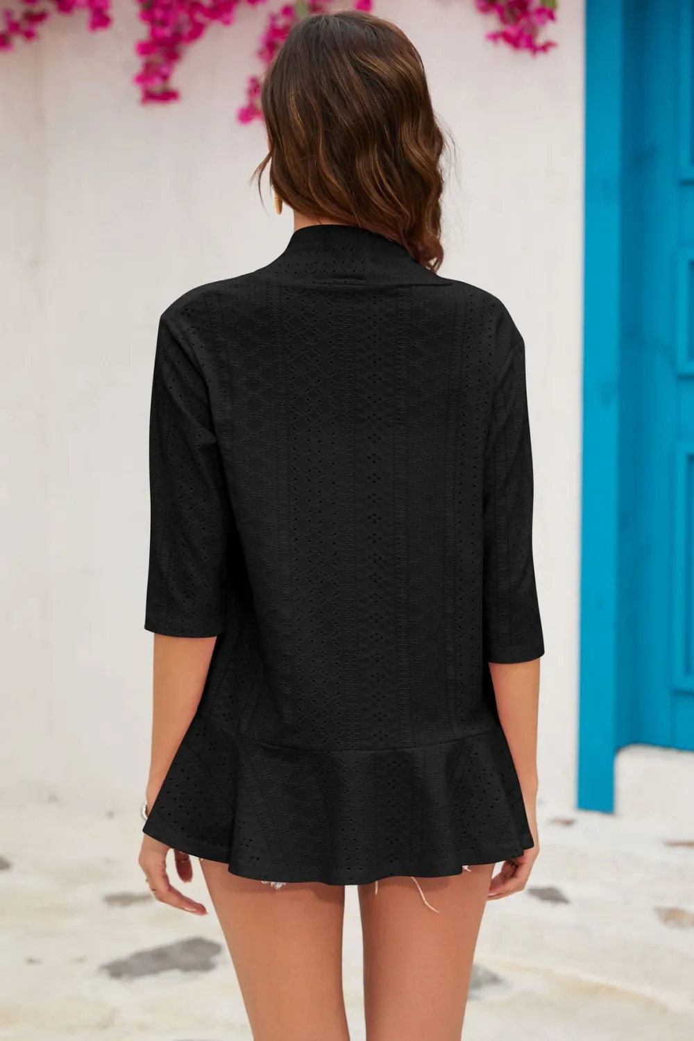 Half Sleeve Open Front Cardigan, image 19