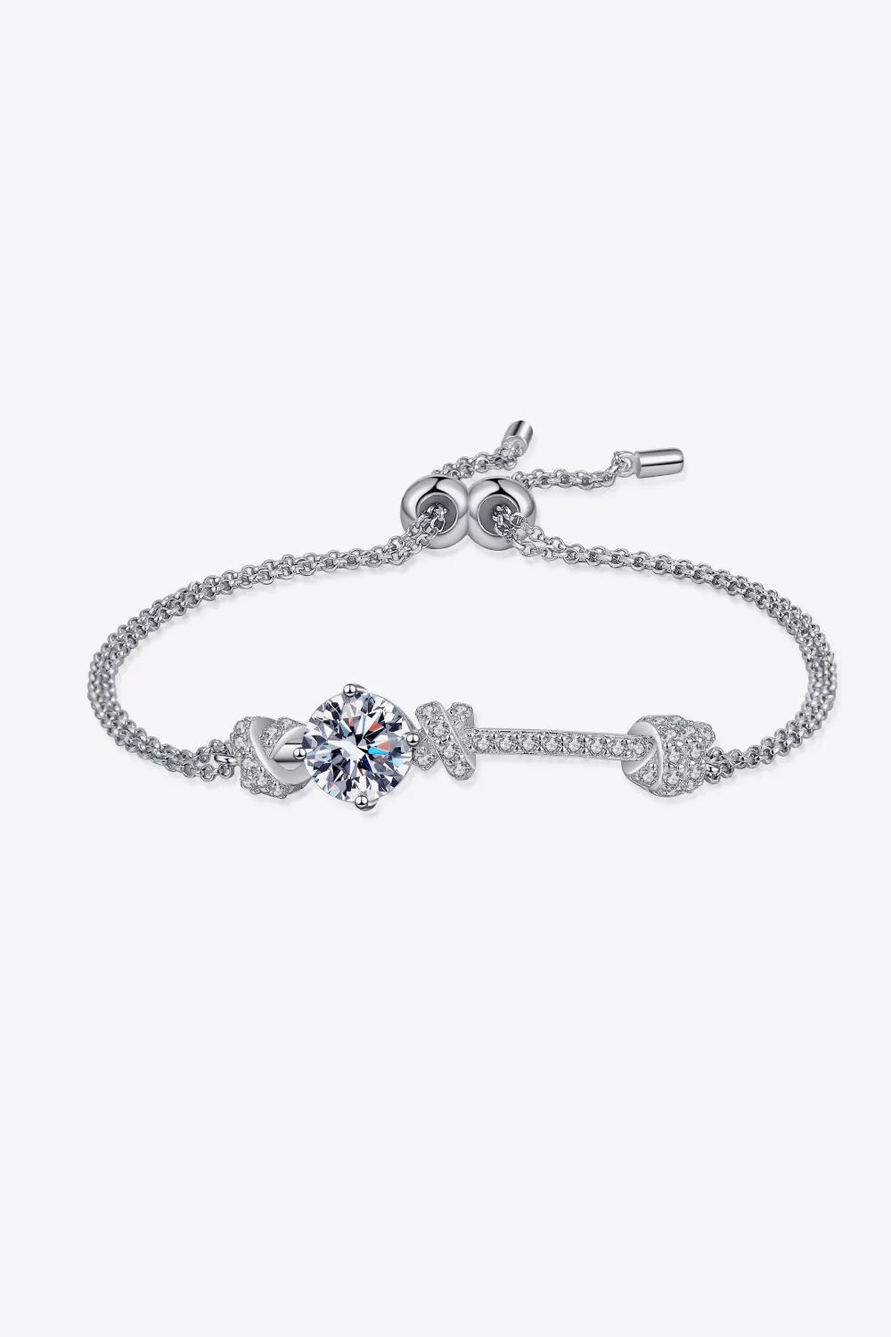 2 Carat Moissanite 925 Sterling Silver Bracelet, image 2