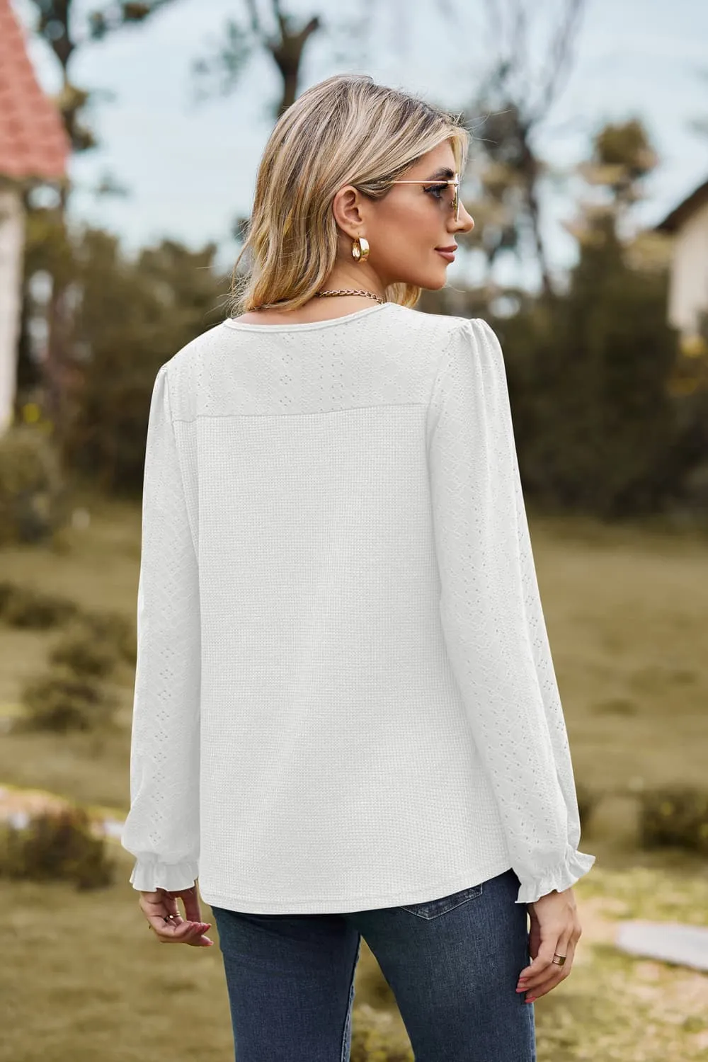 Round Neck Puff Sleeve Blouse, image 18