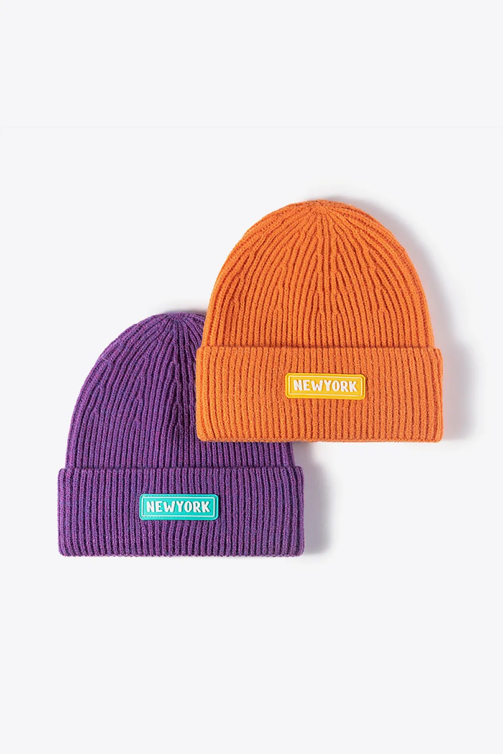 NEWYORK Patch Rib-Knit Cuffed Beanie, image 30