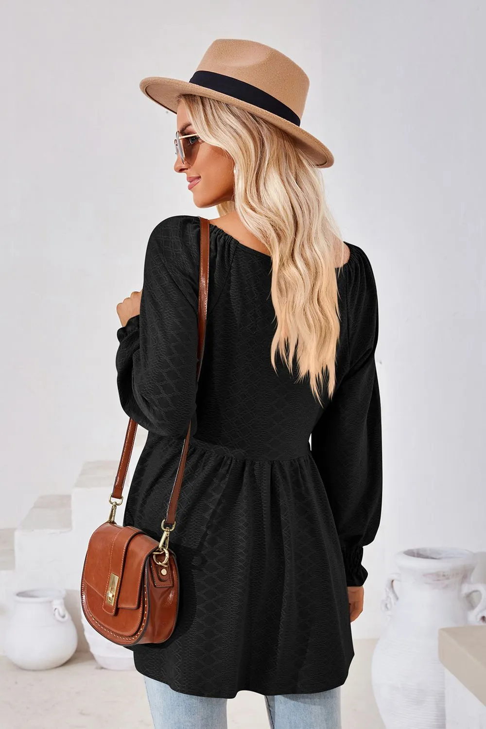 V-Neck Lantern Sleeve Blouse, image 21