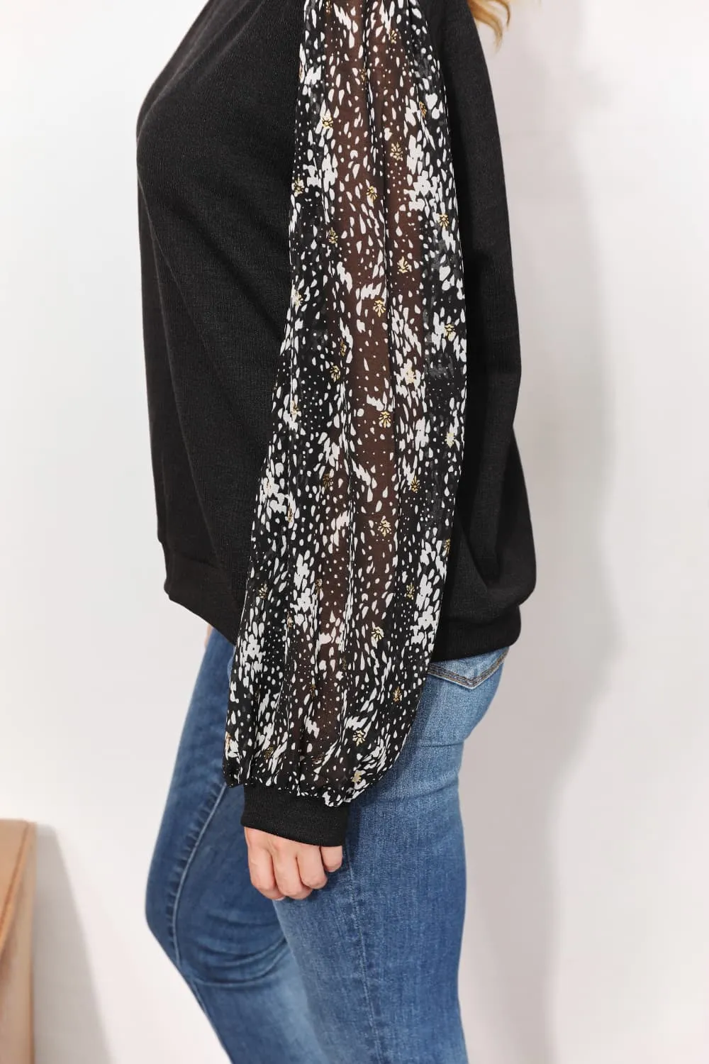 Full Size Foil Printed Sleeve Top, image 11
