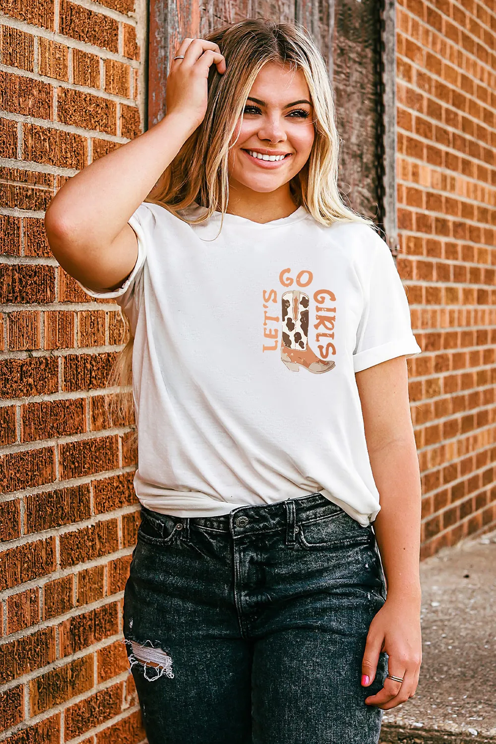 Round Neck Short Sleeve Cowboy Theme T-Shirt, image 3