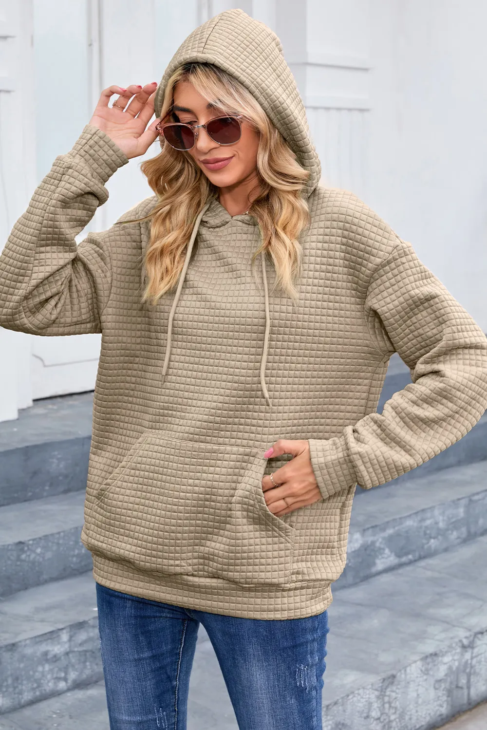 Dropped Shoulder Pocketed Hoodie, image 12