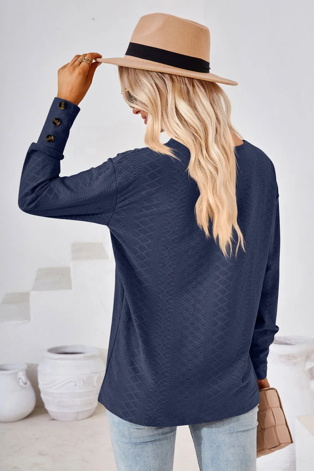V-Neck Long Sleeve Blouse, image 19