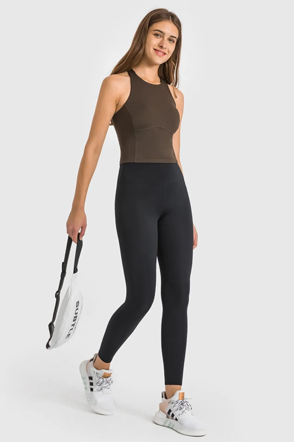 High Waist Ankle-Length Yoga Leggings, image 4