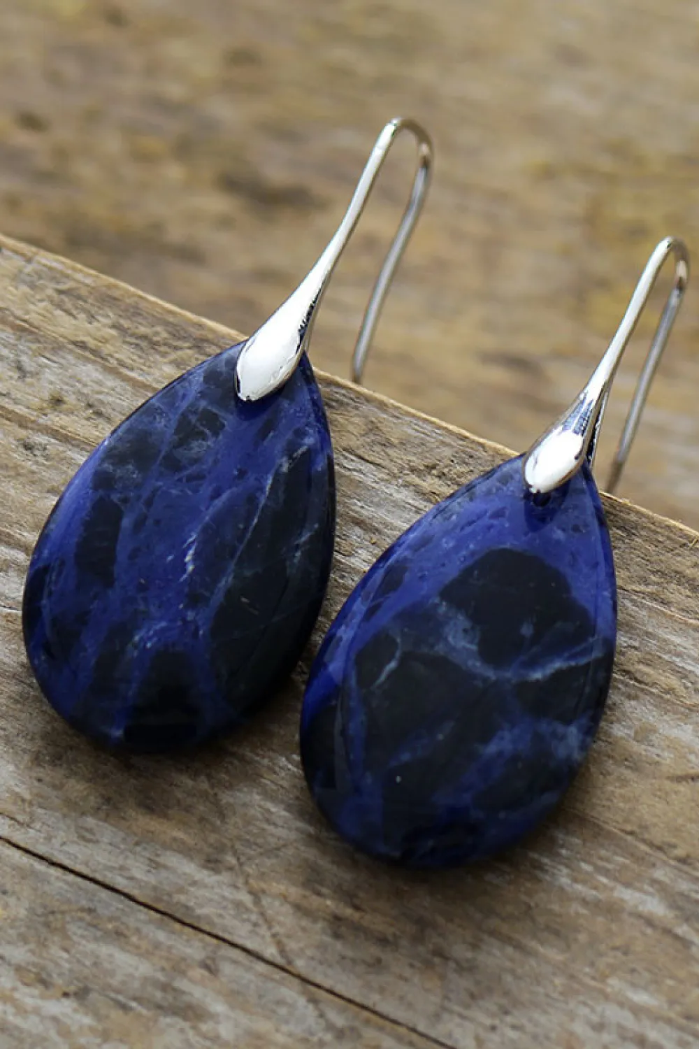 Natural Stone Teardrop Earrings, image 5