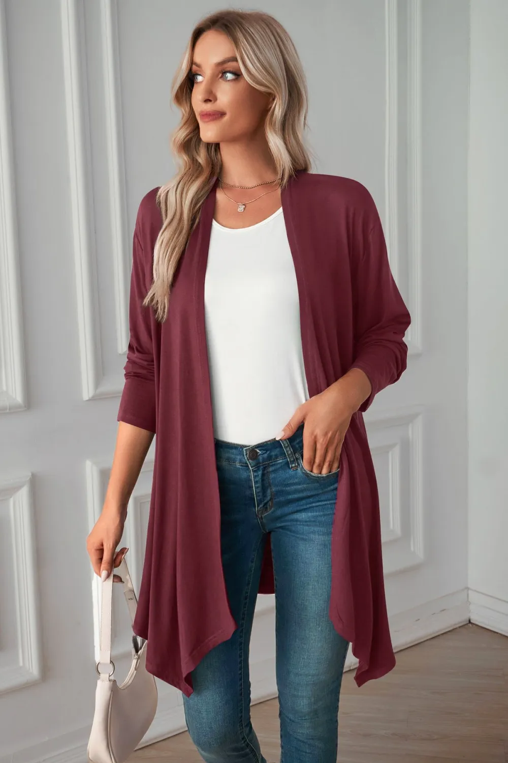 Open Front Long Sleeve Cardigan, image 17